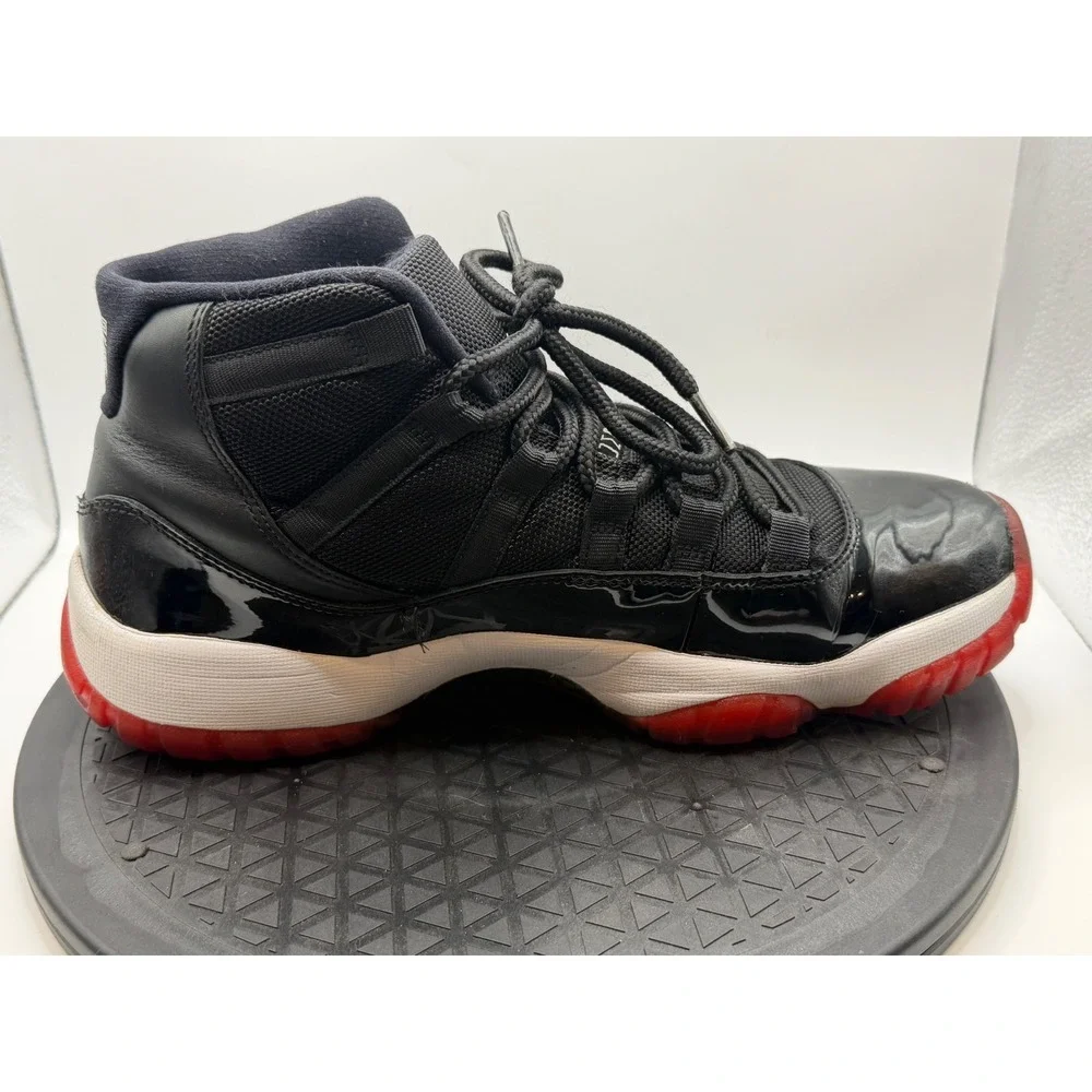 Jordan 11 Retro Bred 2012 Black Varsity Red White 378037-010 Mens Size 9